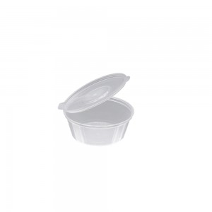 BIO Dressingbecher - Saucenbecher mit anhängendem Deckel 60 ml, 124-01-0007