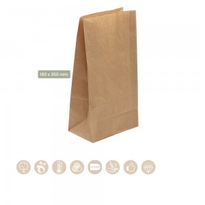 Blockbodenbeutel ohne Fenster aus Papier 107-07-0078