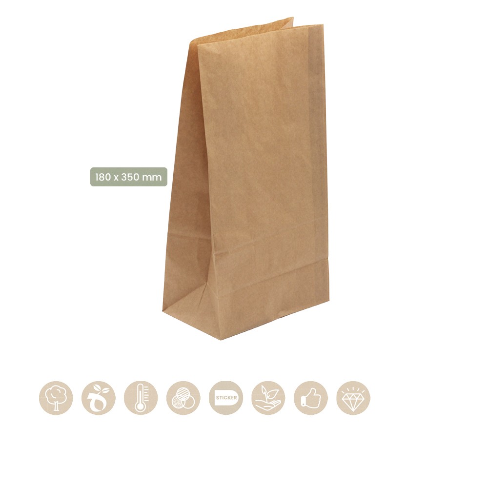 Blockbodenbeutel ohne Fenster aus Papier 107-07-0078