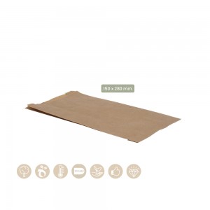 BIO Faltenbeutel ohne Fenster aus Papier 108-07-0101