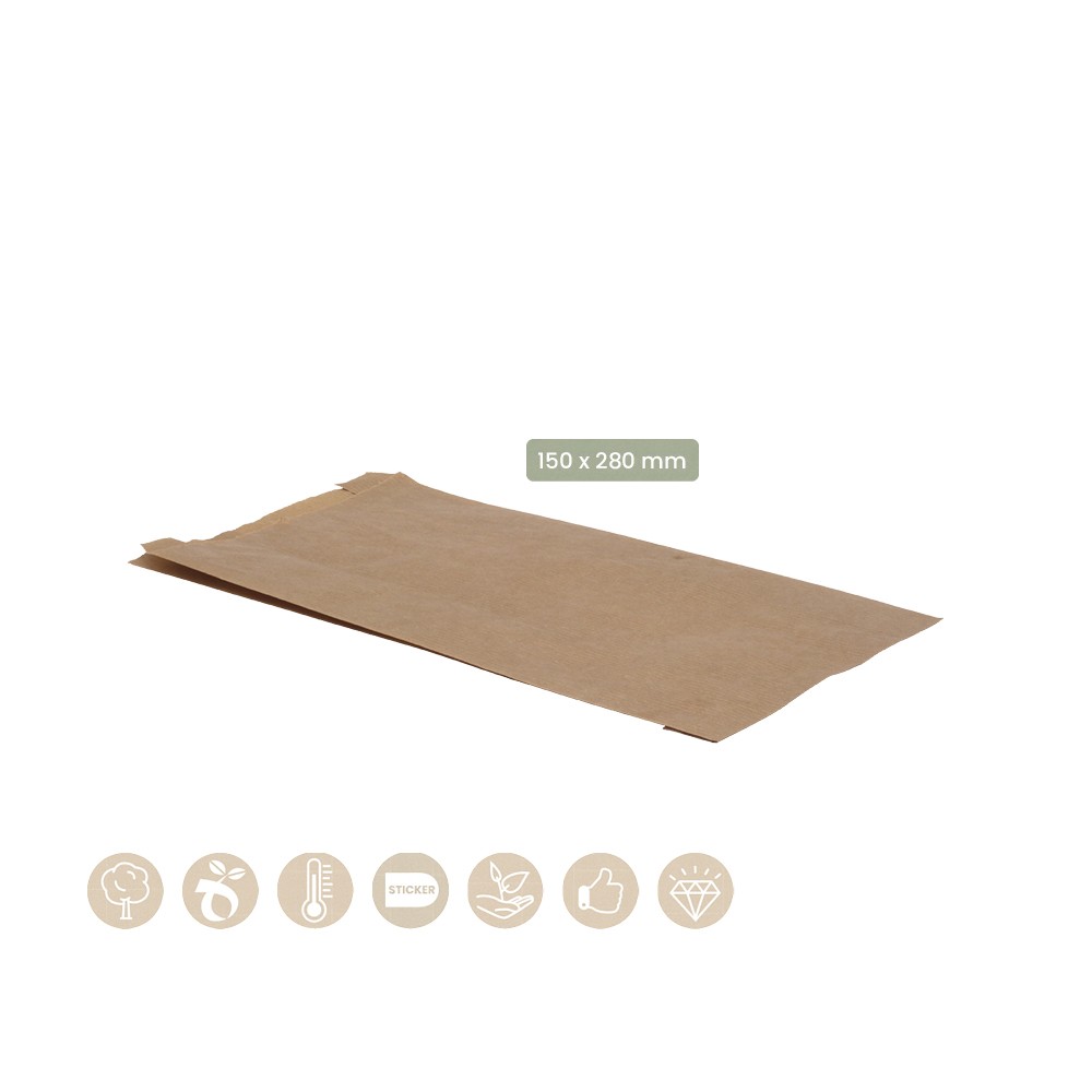 BIO Faltenbeutel ohne Fenster aus Papier 108-07-0101