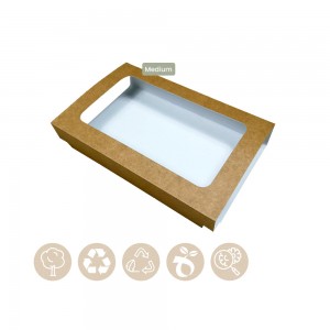 105-05-0004 Hülle für Catering Plattenboden Medium mit Sichtfenster (Papier)