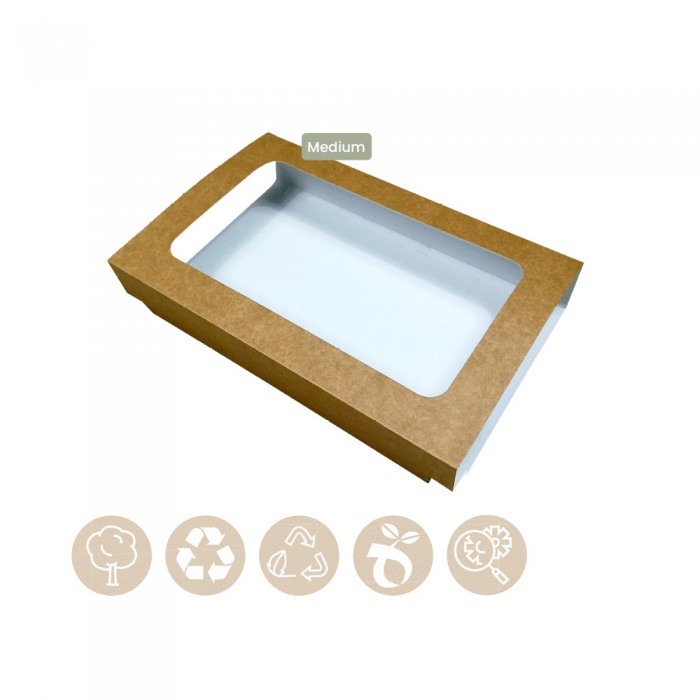 105-05-0004 Hülle für Catering Plattenboden Medium mit Sichtfenster (Papier)