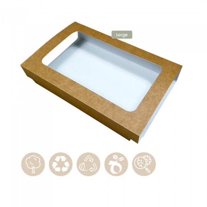 105-05-0002 Hülle für Catering Plattenboden Large mit Sichtfenster (Papier)