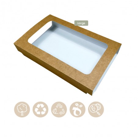 105-05-0002 Hülle für Catering Plattenboden Large mit Sichtfenster (Papier)