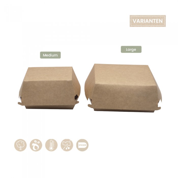 Burgerbox mit Klappdeckel aus Papier 102-01-0327, 102-01-0328