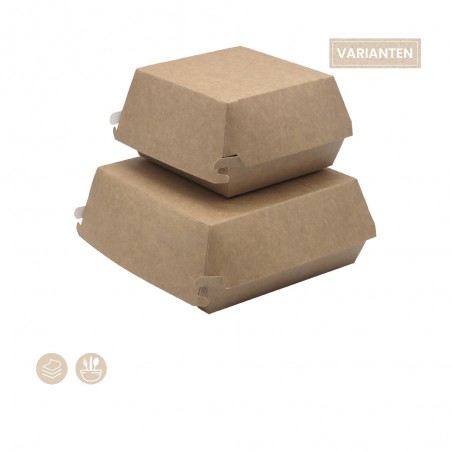 Burgerbox mit Klappdeckel aus Papier 102-01-0327, 102-01-0328