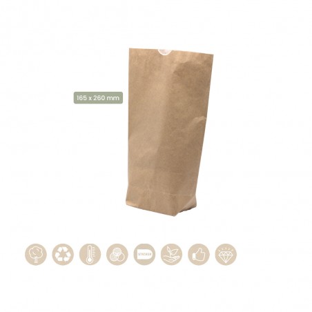 Blockbodenbeutel gefüttert mit Pergament-Ersatz ohne Fenster 200-07-0036