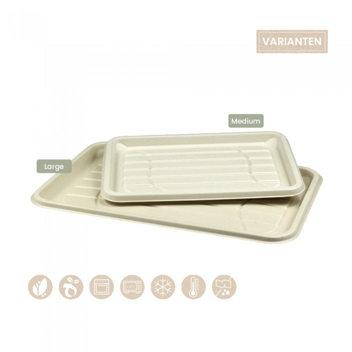 BIO Cateringplatte eckig für Kaltes und Warmes BePULP 104-05-0138, 104-05-0139