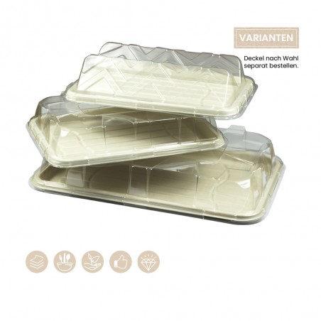 BIO Cateringplatte eckig für Kaltes und Warmes BePULP 104-05-0138, 104-05-0139