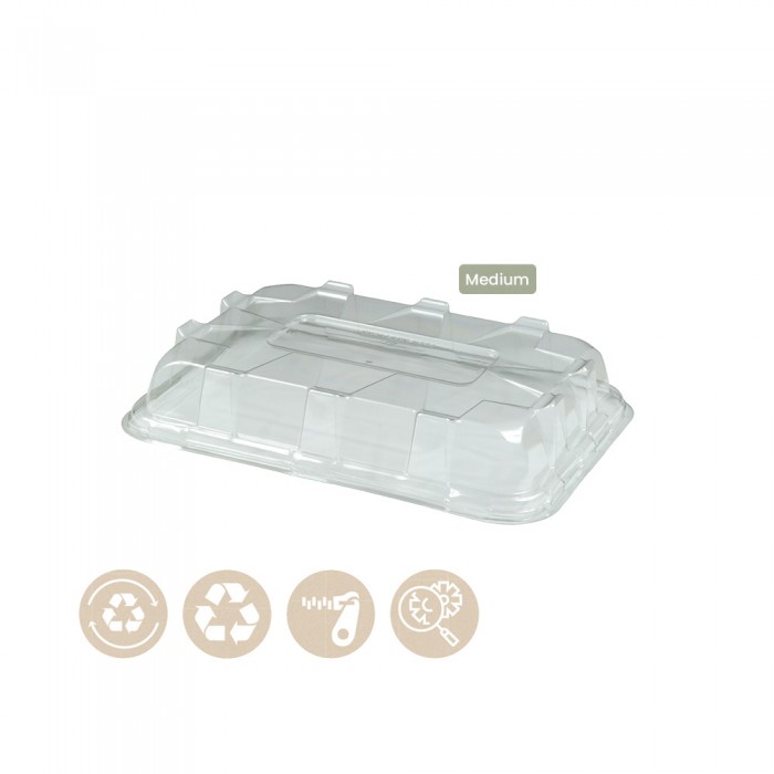 104-05-0048 Deckel für rechteckige Platte für Catering 35x24cm (RPET)