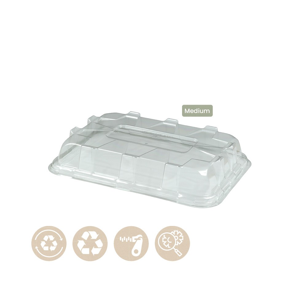 104-05-0048 Deckel für rechteckige Platte für Catering 35x24cm (RPET)