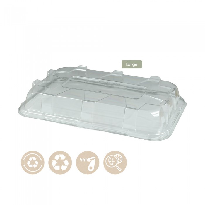 104-05-0049 Deckel für rechteckige Platte für Catering 46x30cm (RPET)