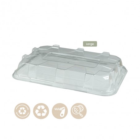 104-05-0049 Deckel für rechteckige Platte für Catering 46x30cm (RPET)