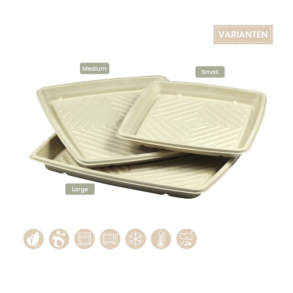 BIO Catering-Platte quadratisch für Kaltes und Warmes BePULP 104-05-0187, 104-05-0155, 104-05-1056