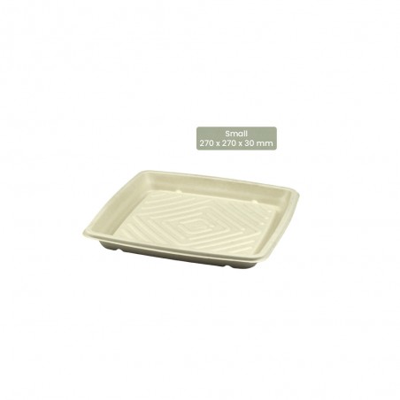 BIO Catering-Platte quadratisch für Kaltes und Warmes BePULP Small 104-05-0187