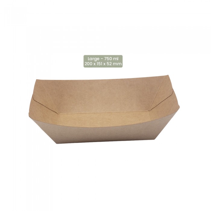 Foodtray - offene Schale aus Papier, 750 ml 102-01-0335