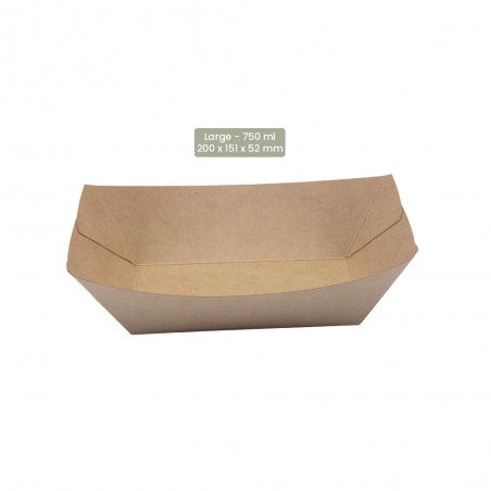 Foodtray - offene Schale aus Papier, 750 ml 102-01-0335