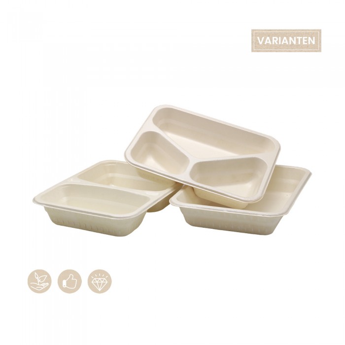 BIO Siegelschale eckig für Kaltes und Warmes aus Zellulose, 108-01-0130 108-01-0131 108-01-0132