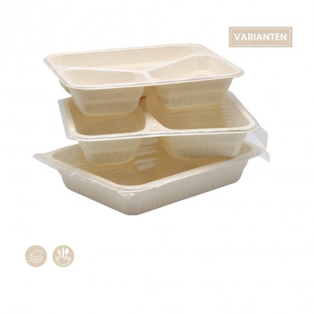 BIO Siegelschale eckig für Kaltes und Warmes aus Zellulose, 108-01-0130 108-01-0131 108-01-0132