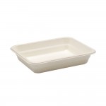 BIO Siegelschale eckig ungeteilt, 2 und 3 geteilt für Kaltes & Warmes (Zellulose) - ab 220 Stk.