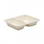 BIO Siegelschale eckig ungeteilt, 2 und 3 geteilt für Kaltes & Warmes (Zellulose) - ab 220 Stk.