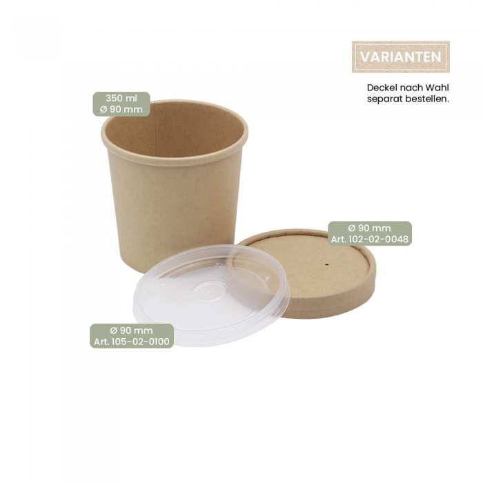 Speisenbecher und Suppenbecher aus Papier 102-02-0047