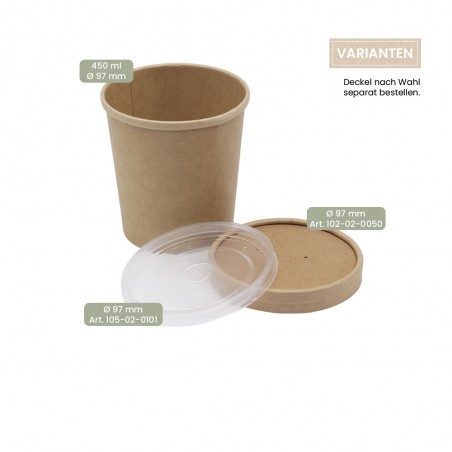 Speisenbecher und Suppenbecher aus Papier 102-02-0049