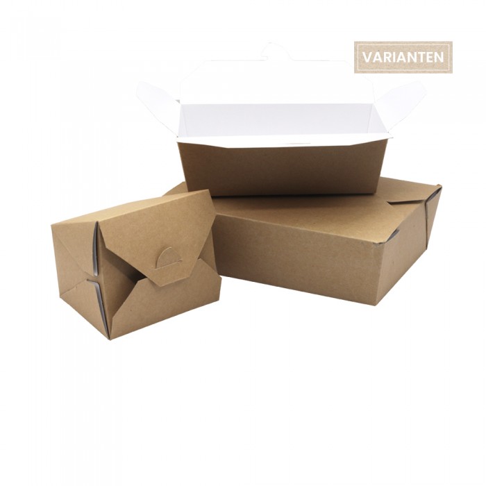 BIO Foodbox mit Klappdeckel eckig aus Papier 105-02-0044, 105-02-0047, 105-02-0049