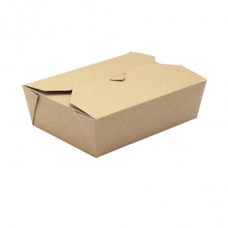 BIO Foodbox mit Klappdeckel eckig aus Papier 105-02-0049