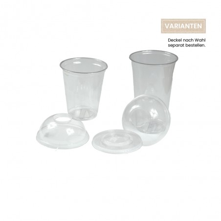 Shakebecher und Getränkebecher mit Absatz und Füllstrich aus rPET, 300 ml, 500 ml; 103-01-0008, 103-01-0009