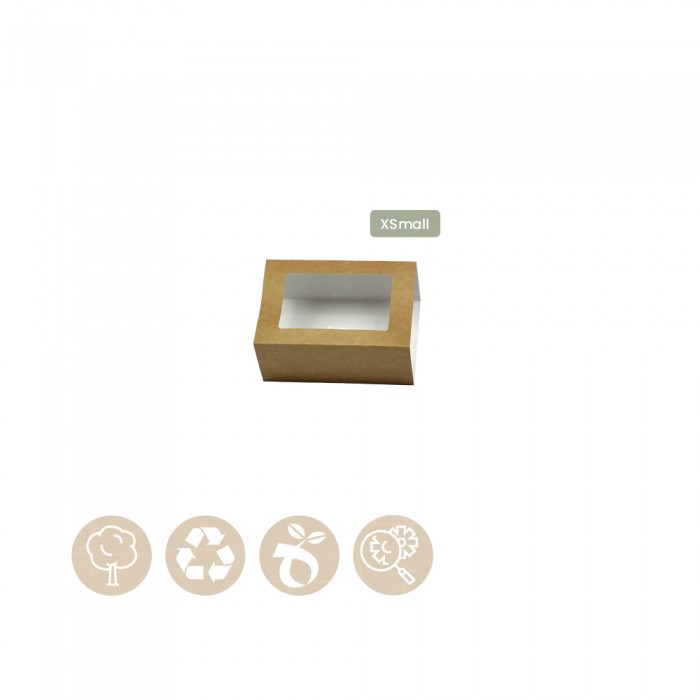 105-05-0012 Hülle für Catering - Tray Platter XSmall mit Sichtfenster (Papier / Zellulose)