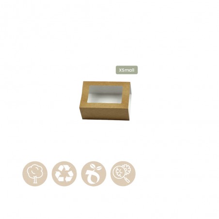 105-05-0012 Hülle für Catering - Tray Platter XSmall mit Sichtfenster (Papier / Zellulose)