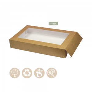 105-05-0010 Hülle für Catering - Tray Platter Large mit Sichtfenster (Papier / Zellulose)