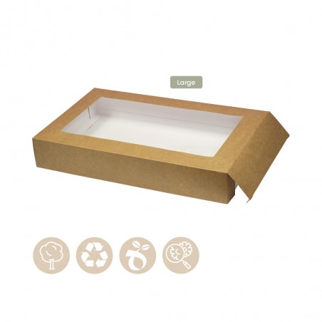 105-05-0010 Hülle für Catering - Tray Platter Large mit Sichtfenster (Papier / Zellulose)