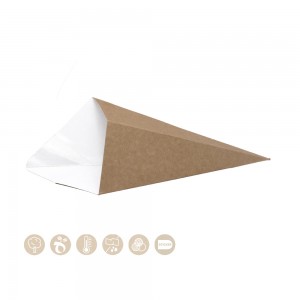 105-01-0030 BIO Pommestüte mit Dipecke (Papier)