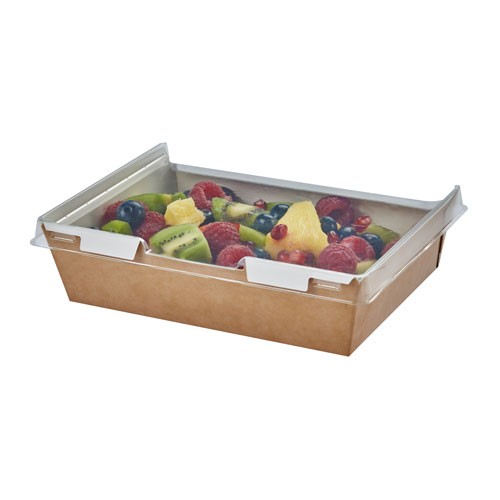 Foodbox PE-Beschichtung mit rPET-Deckel, 105-02-0012