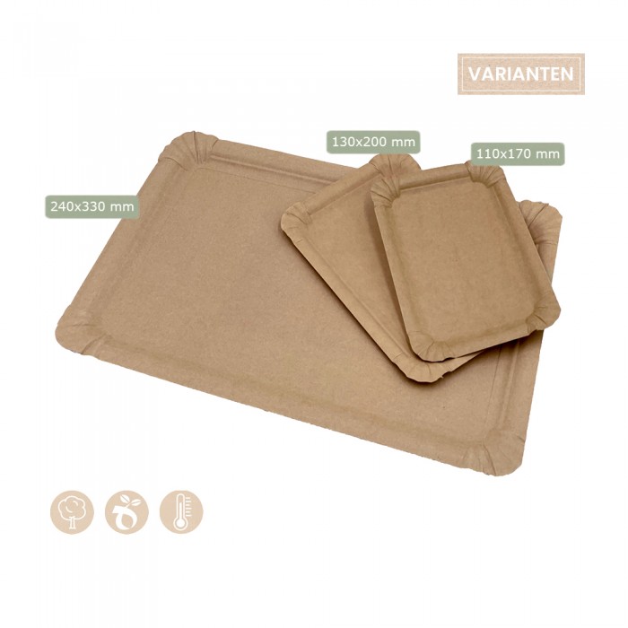 BIO Pappteller eckig aus Papier für Kaltes & Warmes 108-05-0018, 108-05-0021, 108-05-0057