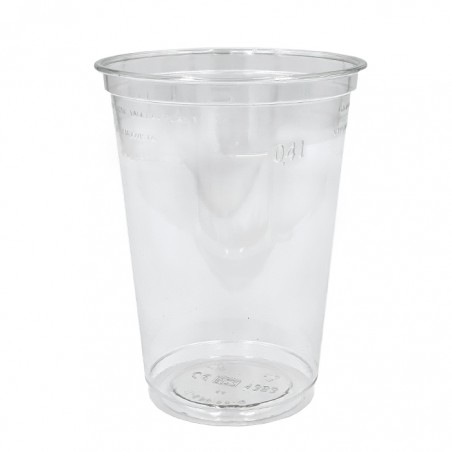 Shakebecher und Getränkebecher mit Absatz und Füllstrich aus rPET, 400 ml, 103-01-0003