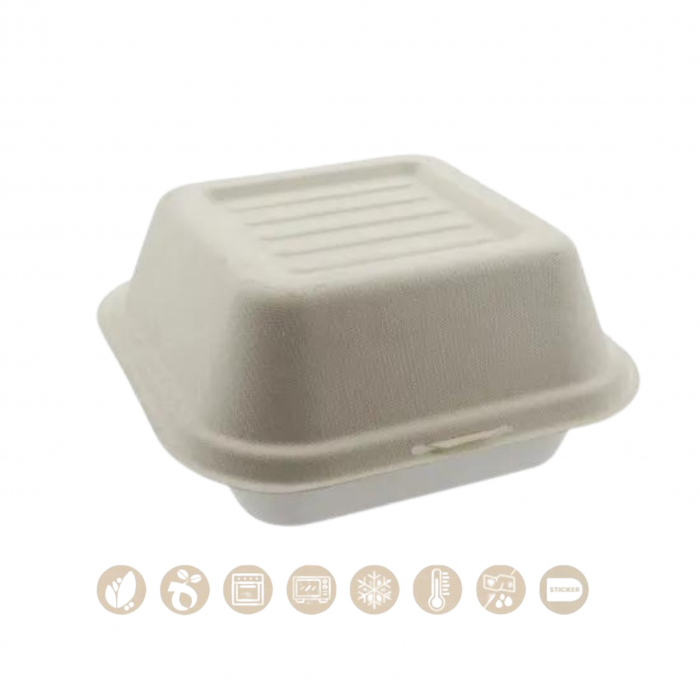 Burgerbox weiß mit Klappdeckel          104-01-0149