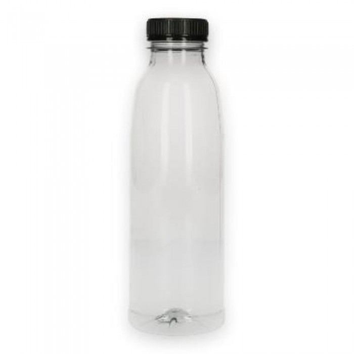 rPET Flasche 500ml mit Deckel schwarz 108-02-0117