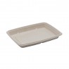 BIO Menüschale eckig ungeteilt und 2 geteilt für Kaltes & Warmes (BePULP) - ab 300 Stk.