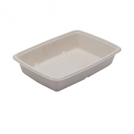 BIO Menüschale eckig für Kaltes & Warmes aus BePULP 950 ml 104-01-0168