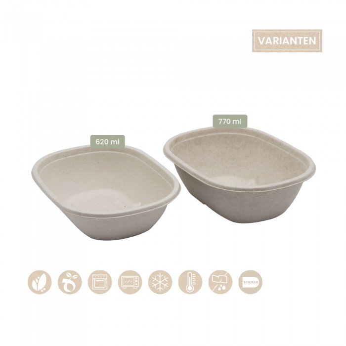 BIO Menüschale oval für Kalte & Warmes (BePULP) 104-01-0146 und 104-01-0147