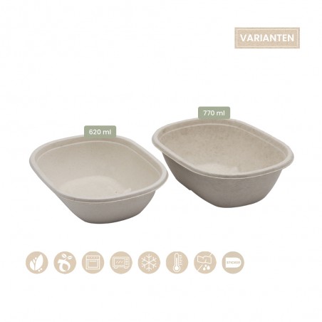 BIO Menüschale oval für Kalte & Warmes (BePULP) 104-01-0146 und 104-01-0147