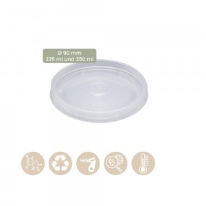 PP-Becher für Speisenbecher und Suppenbecher Ø 90mm Kaltes & Warmes 105-02-0100