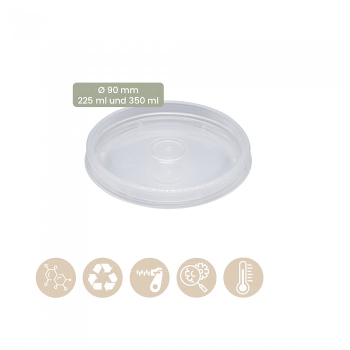 PP-Becher für Speisenbecher und Suppenbecher Ø 90mm Kaltes & Warmes 105-02-0100