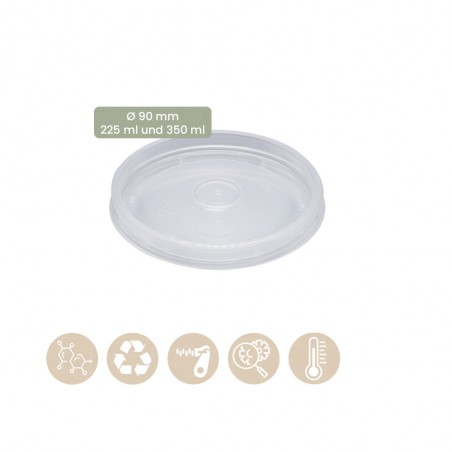 PP-Becher für Speisenbecher und Suppenbecher Ø 90mm Kaltes & Warmes 105-02-0100