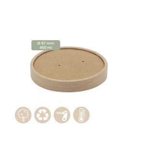 Papier-Becher für Speisenbecher und Suppenbecher Ø 97mm Kaltes & Warmes 105-02-0069