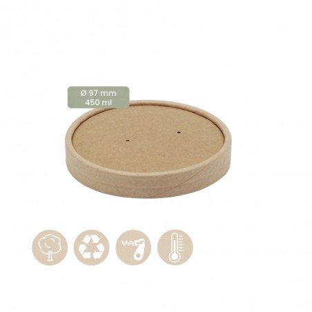 Papier-Becher für Speisenbecher und Suppenbecher Ø 97mm Kaltes & Warmes 105-02-0069